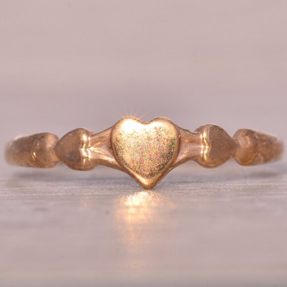 Childs Yellow Gold Heart Ring